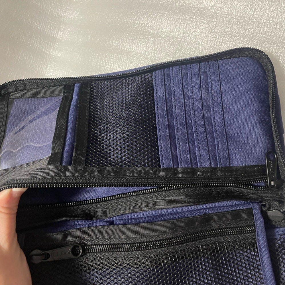 LL Bean Navy Blue Long Wallet / Travel Organizer – Multi-Use Holder (LLB#0VQ40) - Picture 8 of 17